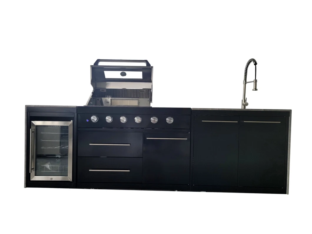 2023 Most Popular 411BBQ +Fridge Cabinet+ Sink Cabinet Outdoor Kitchen