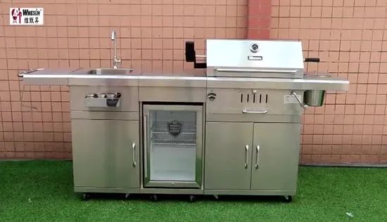 炭ペレットグリルを内蔵した430ステンレス鋼製の高品質ペレットピザオーブン
